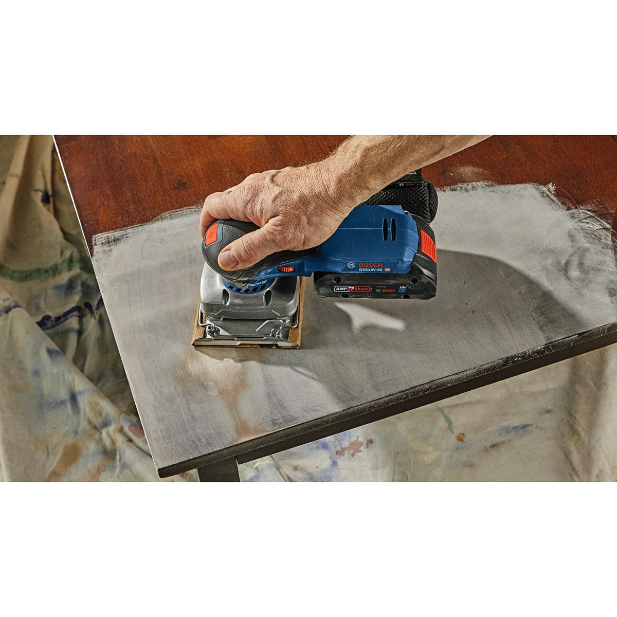 Bosch GSSSQ01 1/4 Sheet Cordless Sander Plate Backing Pad for GSS18V-40 and GSS12V-40 - 2