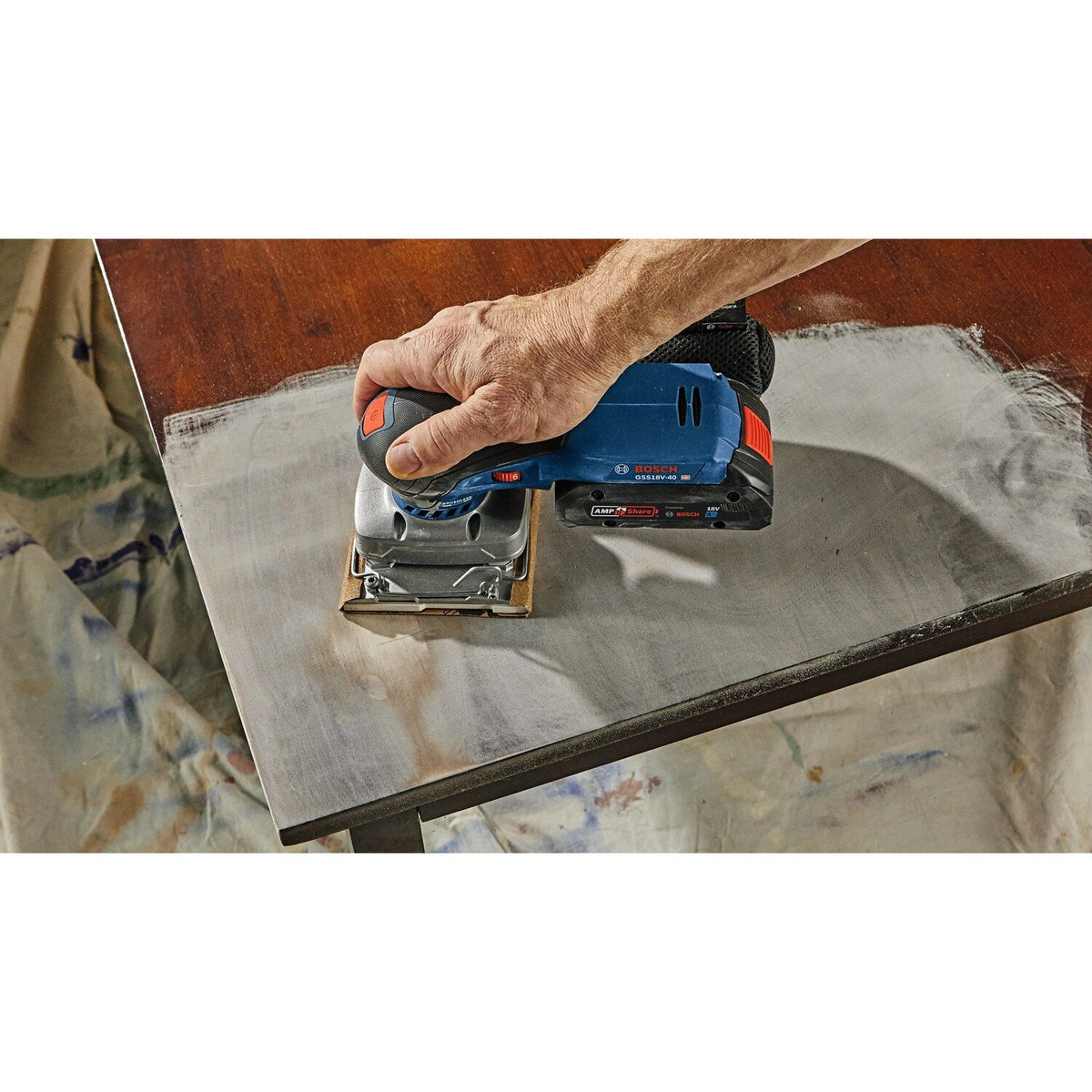 Bosch GSSSQ02 Quarter Sheet Hook and Loop Backing Pad for Cordless Orbital Sanders - 2