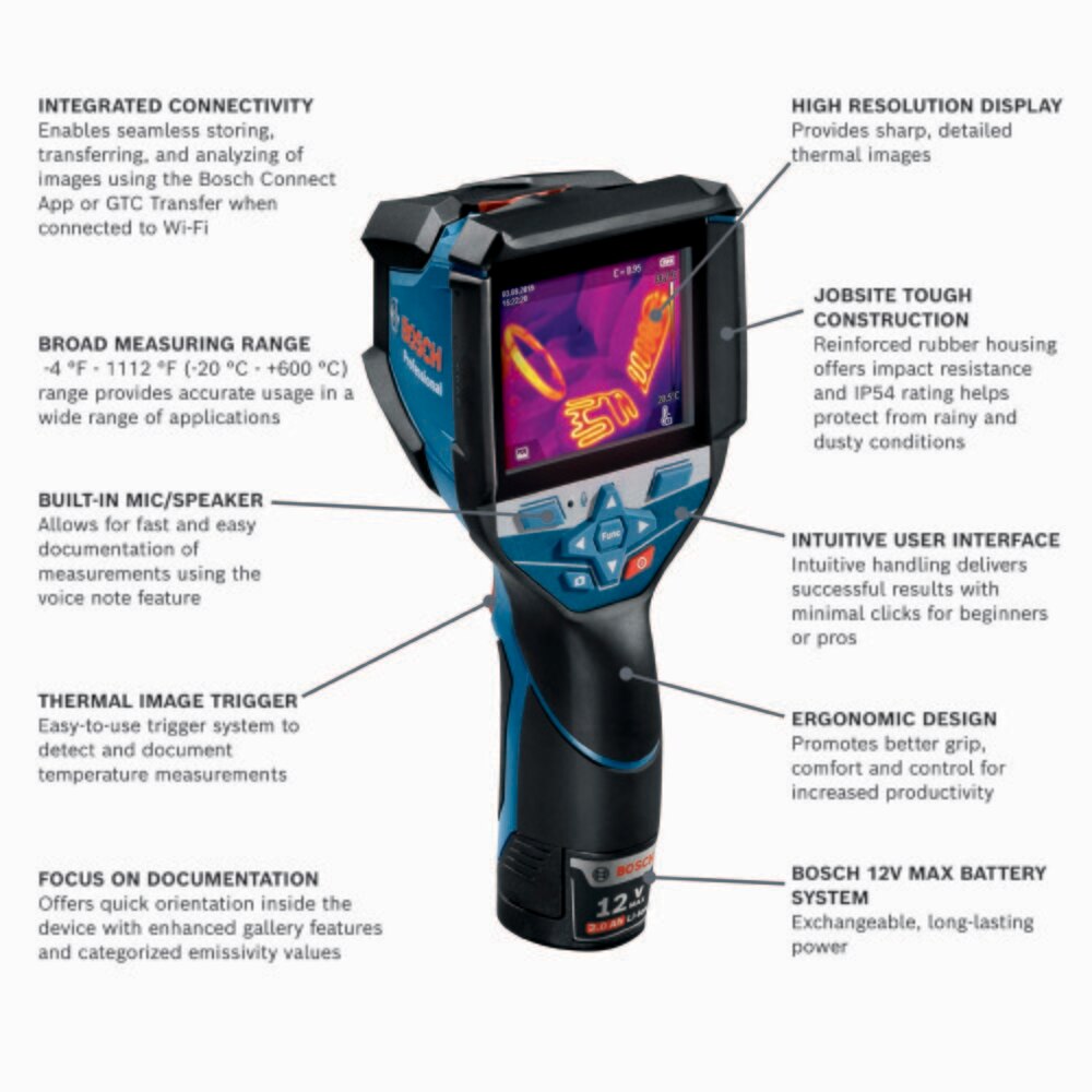 Bosch GTC600C 12V Thermal Camera - 2