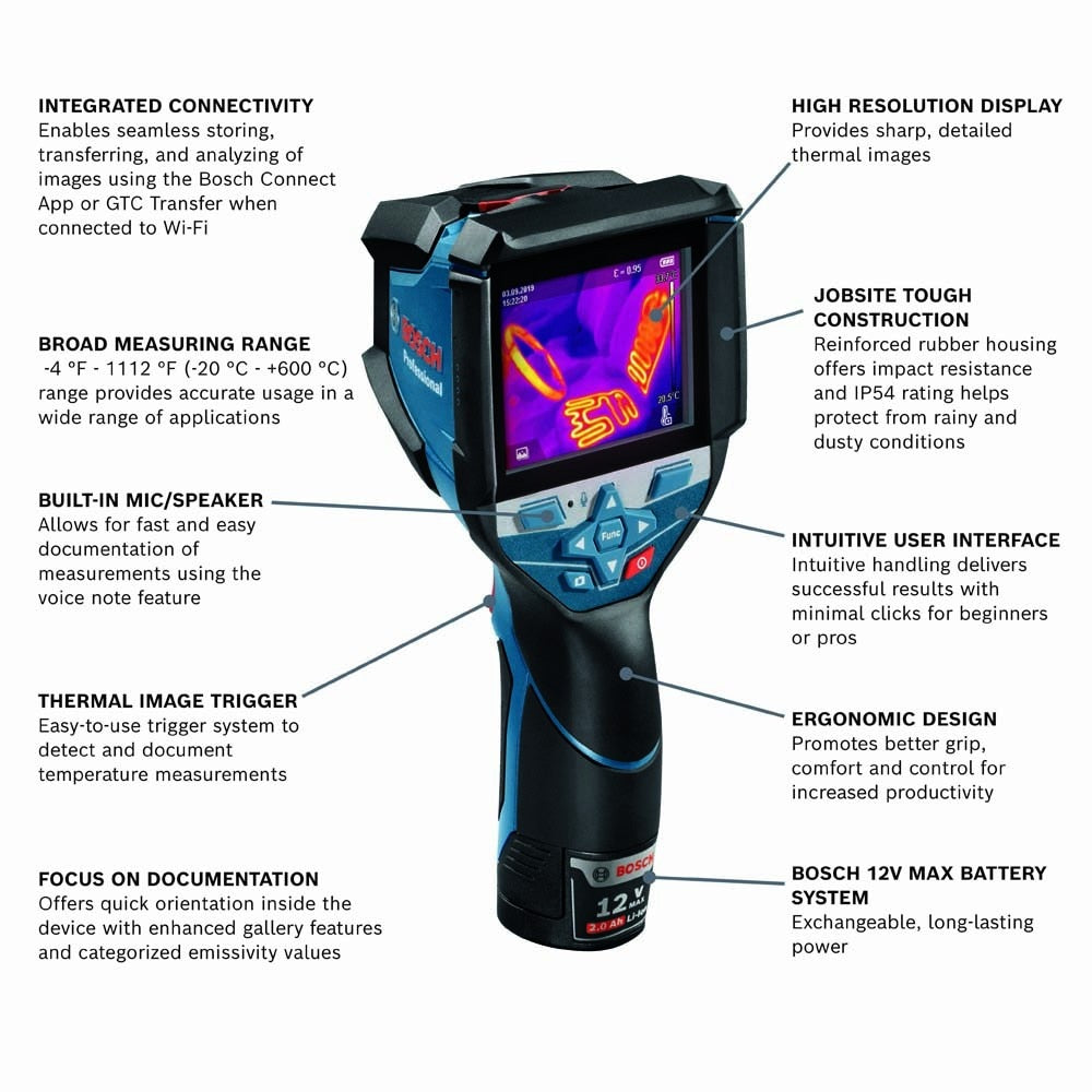 Bosch GTC600C 12V Thermal Camera - 2