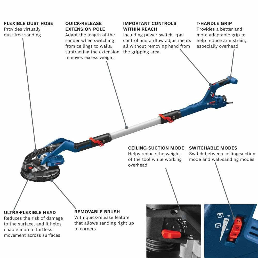 Bosch GTR55-85 9 In. Drywall Sander Kit - 2