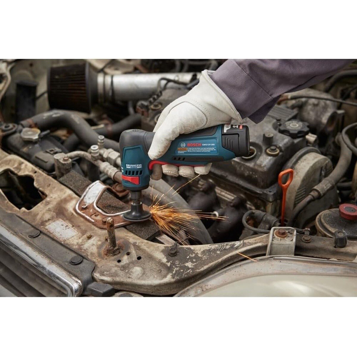 Bosch GWG12V-20SB23 12V Max 1/4" Right Angle Die Grinder w/ (2) 3.0 Ah batteries - 8