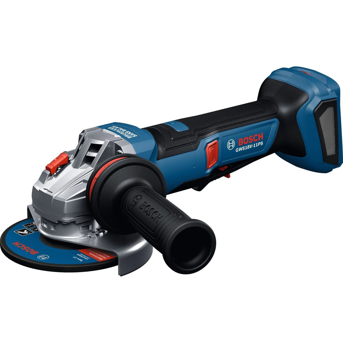 Bosch GWS18V-11PSN 18V 4-1/2" to 5" Brushless Angle Grinder with No Lock-On Paddle Switch
