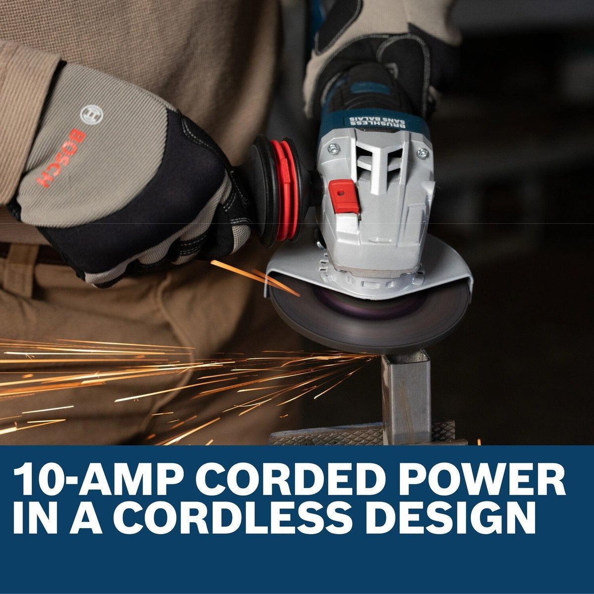 Bosch GWS18V-11PSN 18V 4-1/2" to 5" Brushless Angle Grinder with No Lock-On Paddle Switch - 8