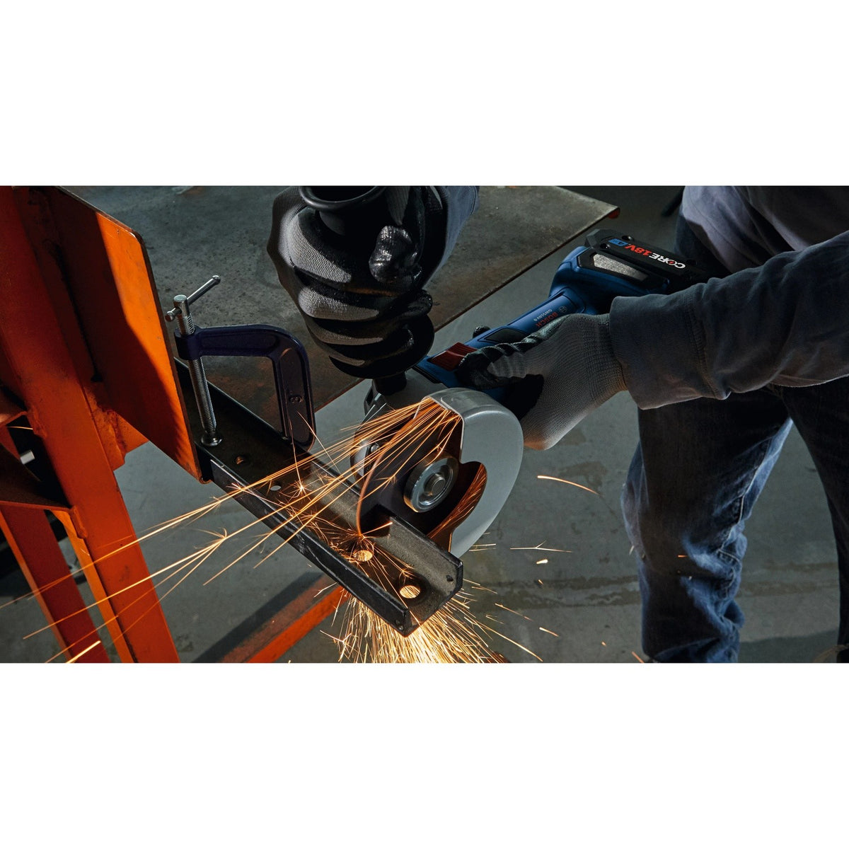 Bosch GWS18V-8B15 18V Brushless 4-1/2" Angle Grinder Kit with 4 Ah Battery and Charger - 4