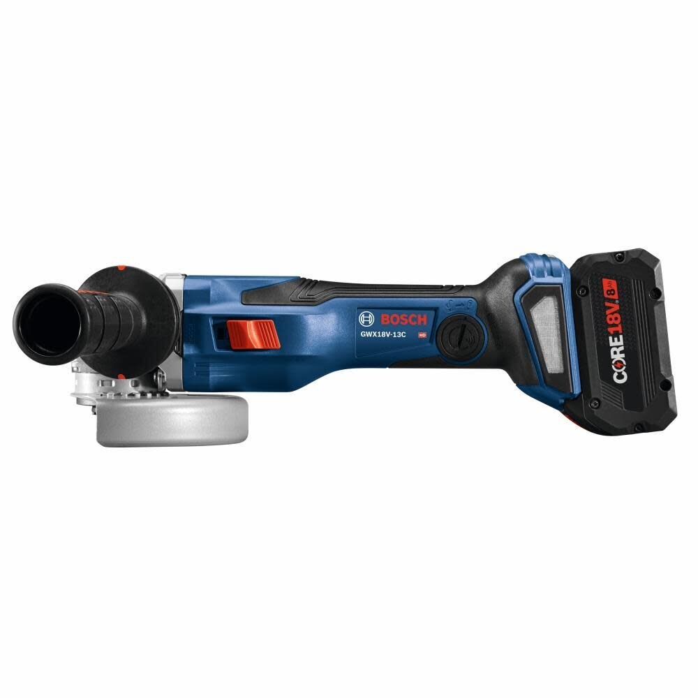 Bosch GWX18V-13CB14 PROFACTOR 18V X-LOCK Connected-Ready 5 – 6 In. Angle Grinder Kit with (1) CORE18V 8 Ah High Power Battery - 6