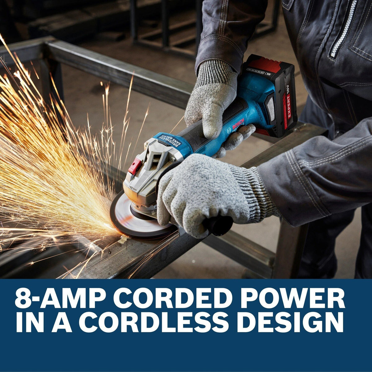 Bosch GWX18V-8-2N 18V X-LOCK Brushless 4-1/2" Angle Grinder with Slide Switch (Bare Tool) - 5