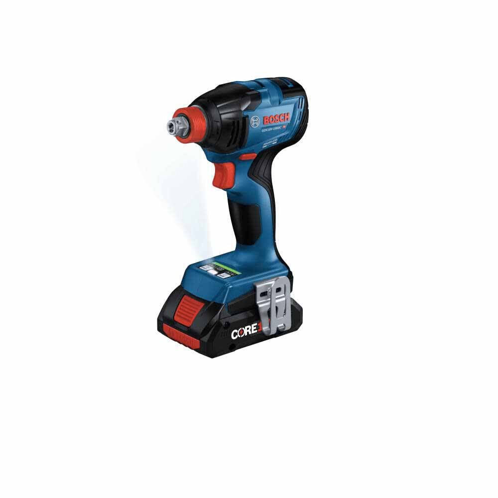Bosch GXL18V-227B25 18V 2-Tool Brushless Combo Kit w/ Socket Ready Impact Driver (GDX18V-1860C), Brute Tough 1/2 In. Hammer Drill/Driver (GSB18V-975C) w/ (2) 4.0 Ah CORE Compact Batteries - 5