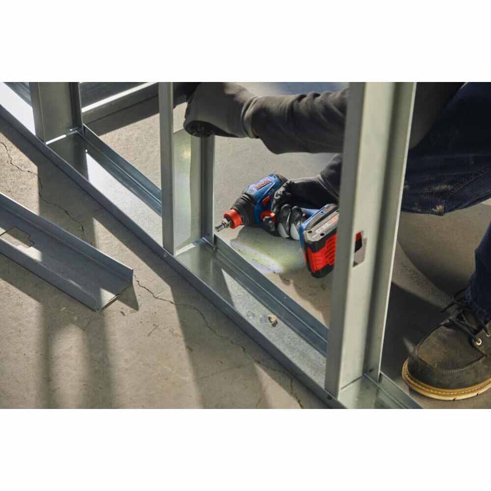 Bosch GXL18V-227B25 18V 2-Tool Brushless Combo Kit w/ Socket Ready Impact Driver (GDX18V-1860C), Brute Tough 1/2 In. Hammer Drill/Driver (GSB18V-975C) w/ (2) 4.0 Ah CORE Compact Batteries - 6