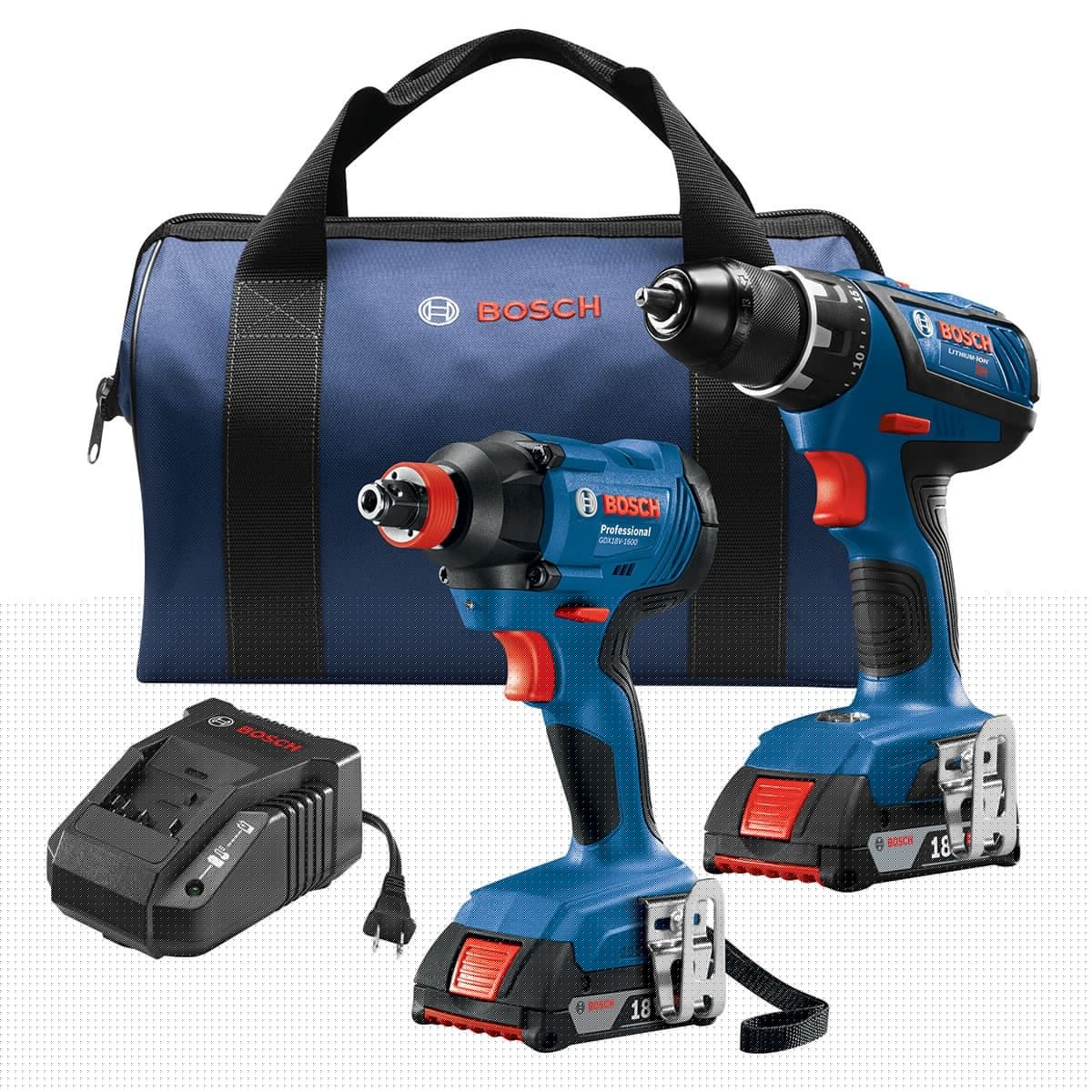 Bosch GXL18V-233B25 18V Cordless Drilling and Driving Pro Two-Tool Combo Kit