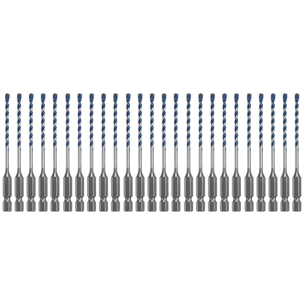 Bosch HCBG01B25T 25 Piece 1/8" x 4" BlueGranite Turbo Carbide Hammer Drill Bits