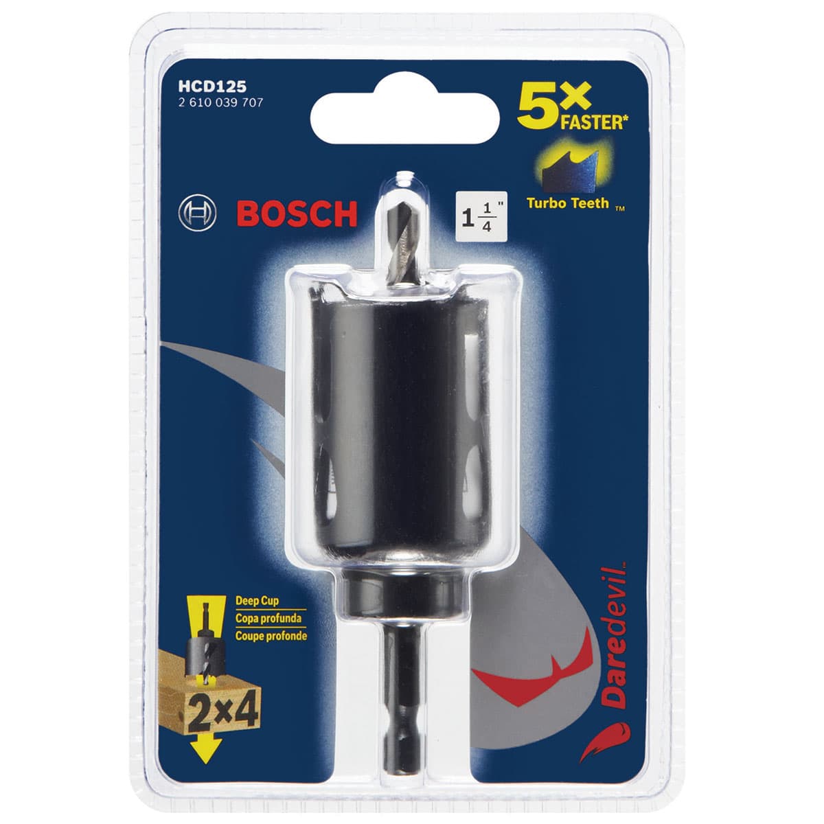 Bosch HCD125 1-1/4 In. Daredevil Wood Hole Saw with Arbor - 2