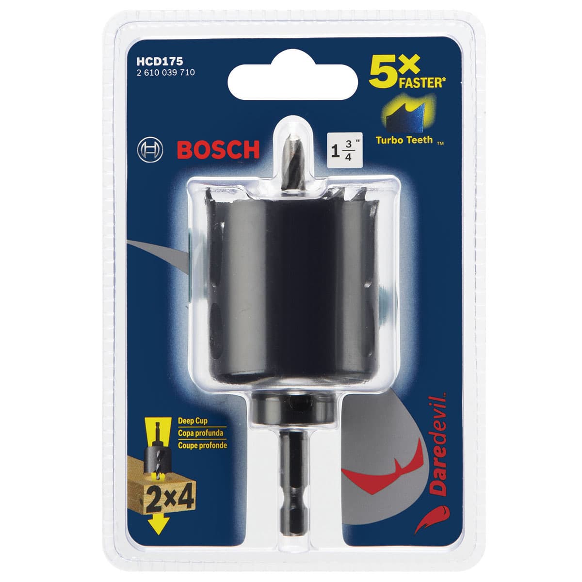 Bosch HCD175 1-3/4 In. Daredevil Wood Hole Saw with Arbor - 2