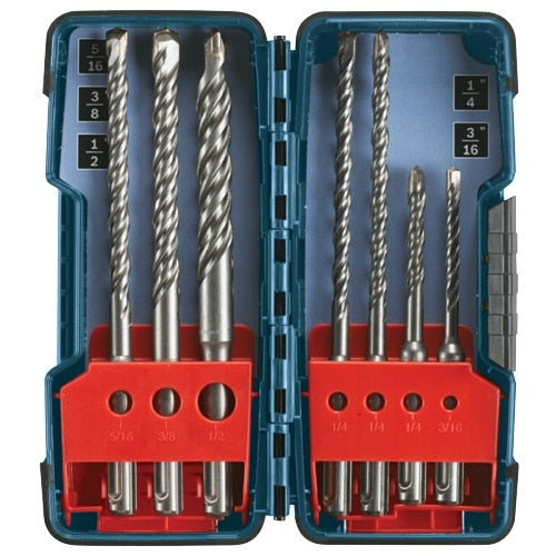 Bosch HCK001 7-Piece S4 SDS Plus Rotary Hammer Drill Bit Set, 2 Cutter