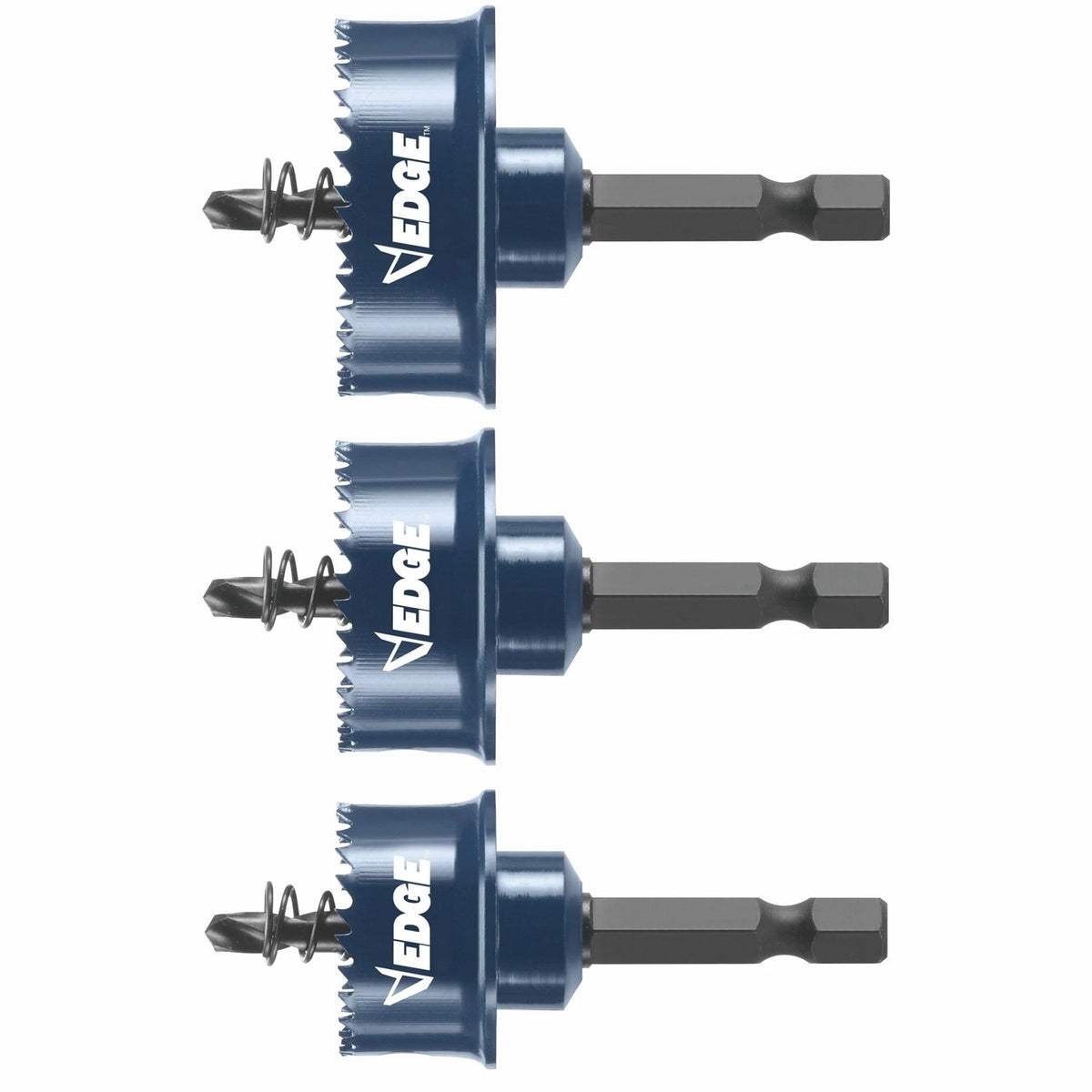 Bosch HTWS Edge Impact Tough Sheet Metal Hole Saw Set with 7/8" 1-1/8" and 1-3/8" Sizes (3 Pack) - 2