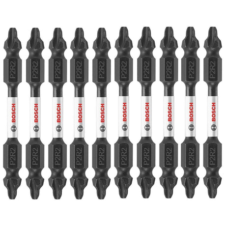 Bosch ITDEP2R225B 10-Pc Impact Tough 2.5" Phillips/Square #2 Double-Ended Bits