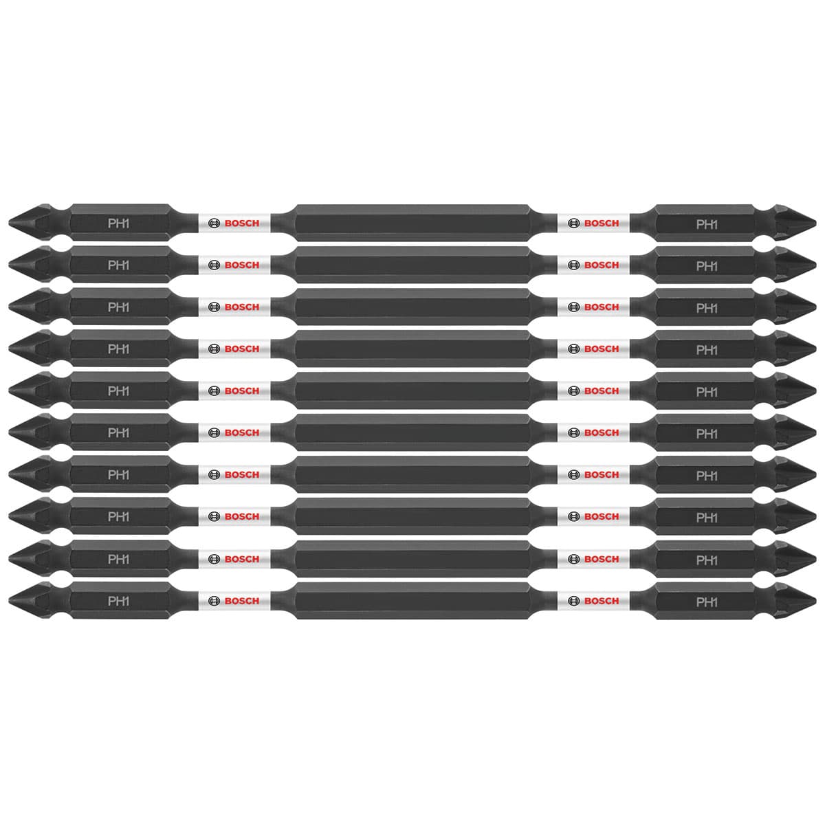 Bosch ITDEPH16B 10-Pc Impact Tough 6" Phillips #1 Double-Ended Bits