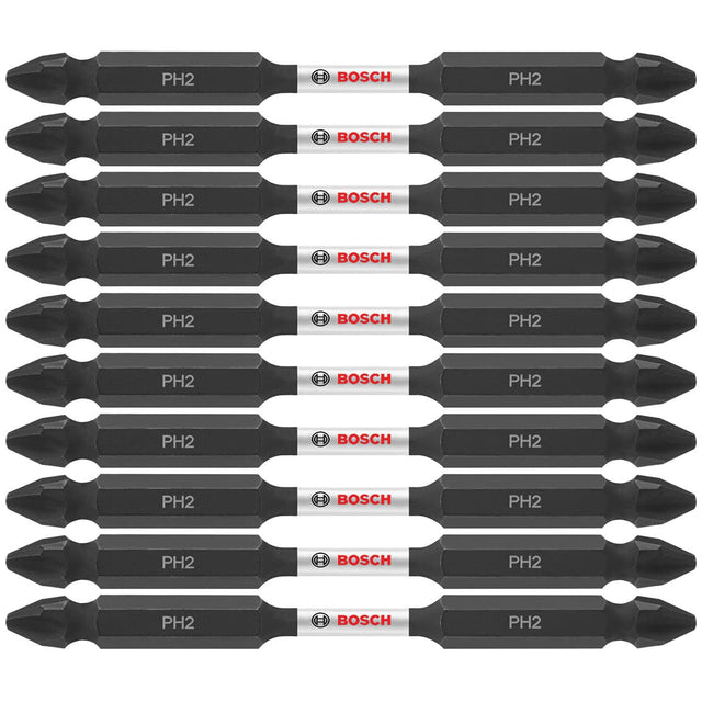 Bosch ITDEPH235B 10-Pc Impact Tough 3.5" Phillips #2 Double-Ended Bits