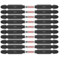 Bosch ITDEPH335B 3.5" Impact Tough Phillips No 3 Double-Ended Screwdriver Bits (10 Pack)