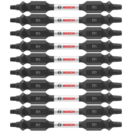 Bosch ITDESQ125B 10-Pc Impact Tough 2.5" Square #1 Double-Ended Bits