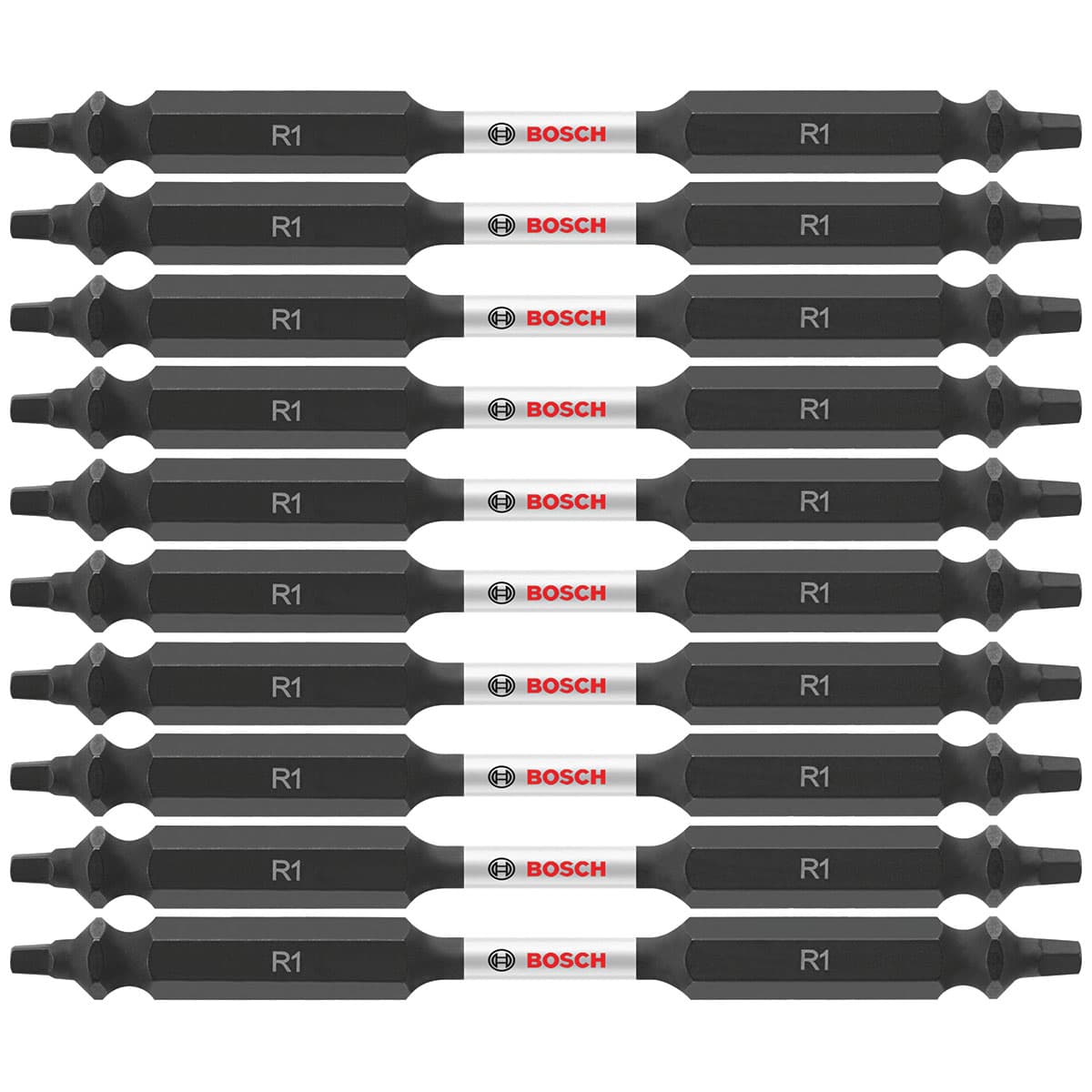 Bosch ITDESQ135B 10-Pc Impact Tough 3.5" Square #1 Double-Ended Bits