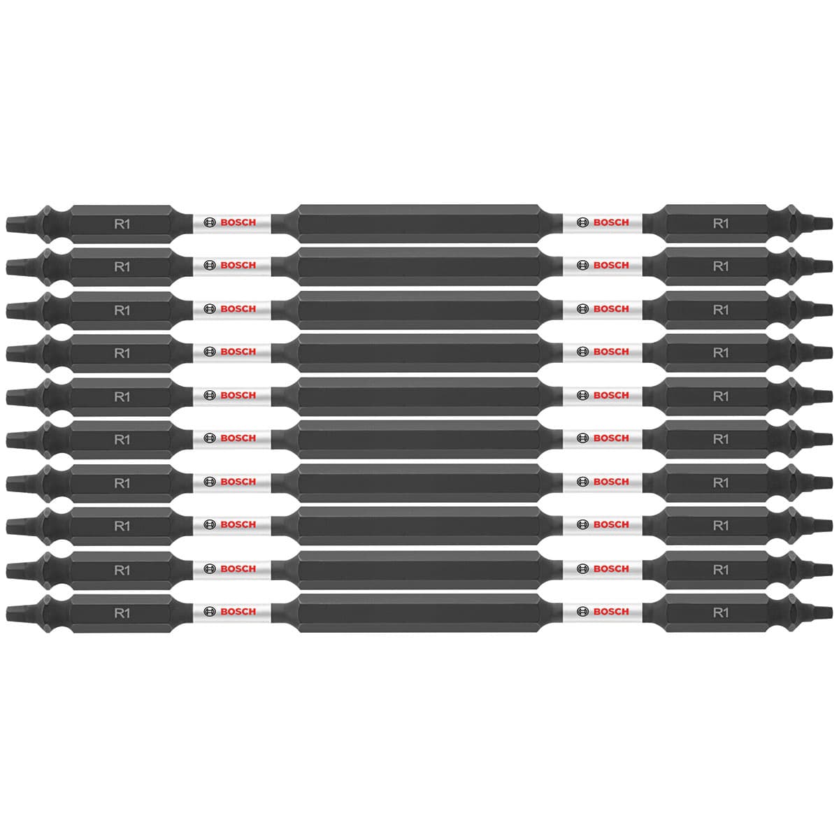 Bosch ITDESQ16B 10-Pc Impact Tough 6" Square #1 Double-Ended Bits