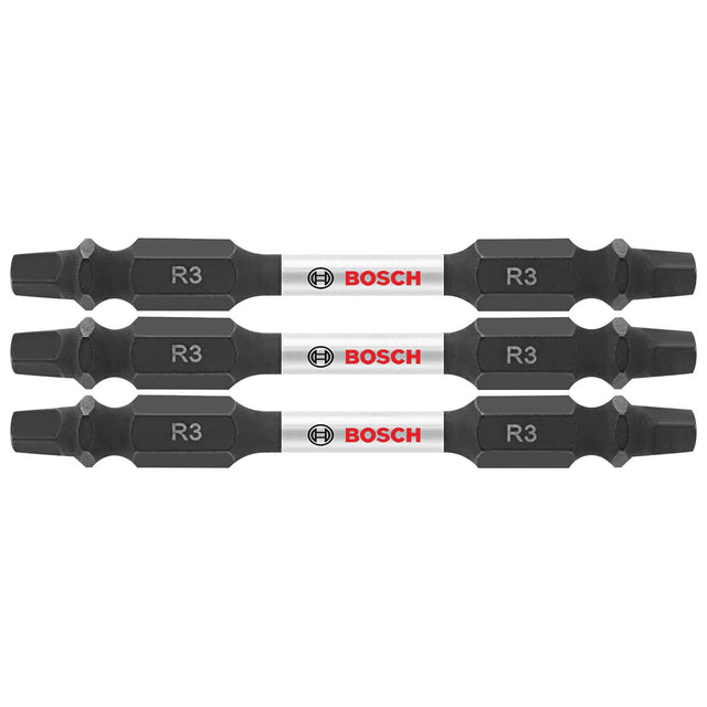 Bosch ITDESQ32503 3 pc. Impact Tough 2.5 In. Square #3 Double-Ended Bits