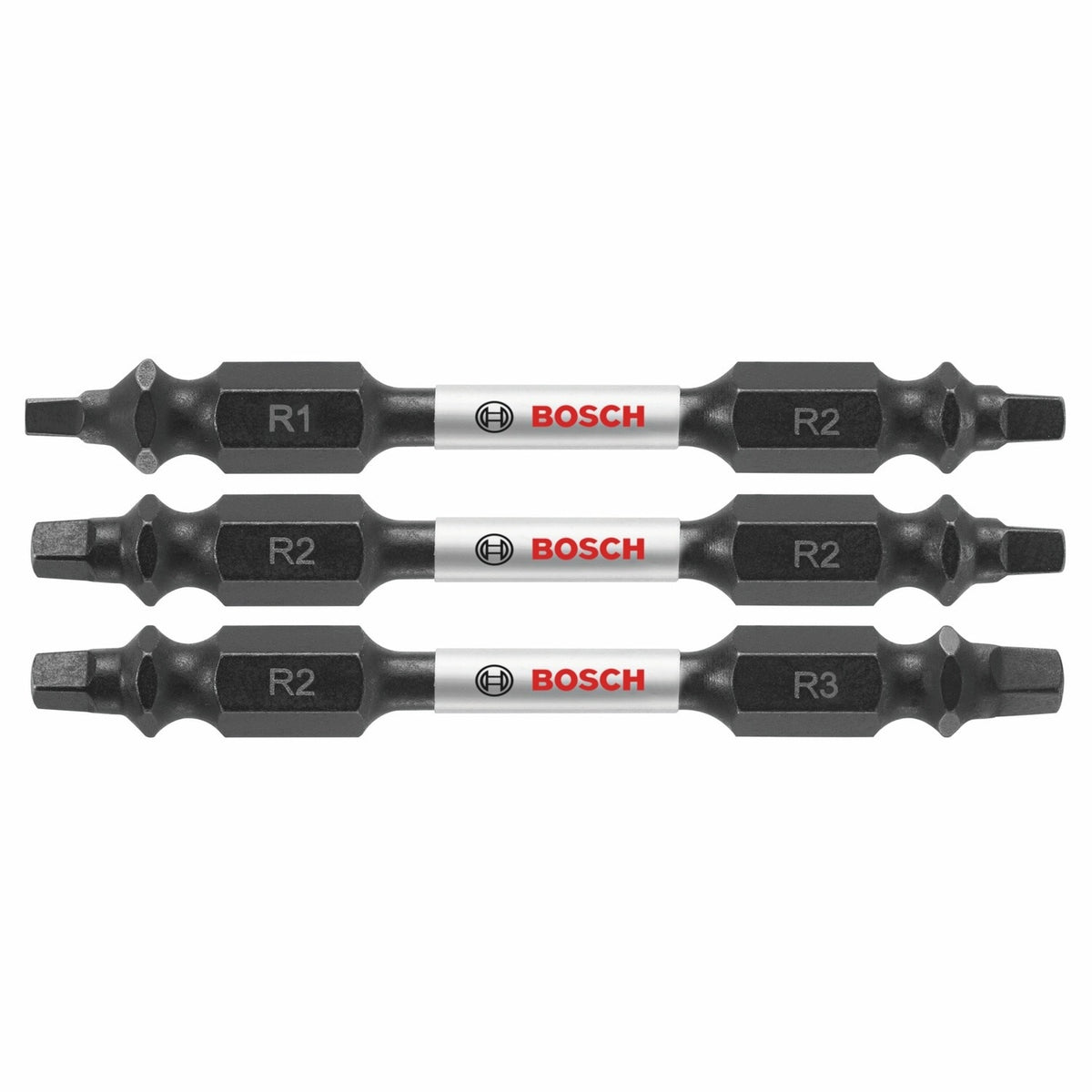 Bosch ITDESQV2503 2.5" Impact Tough Square Double-Ended Screwdriver Bit Set (3 Pack)