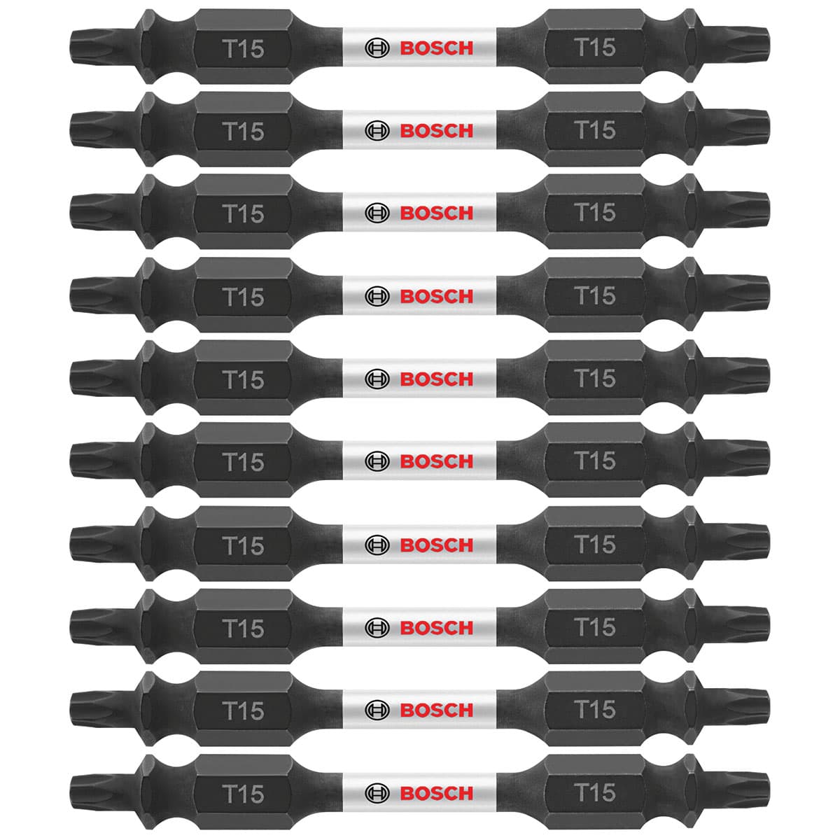 Bosch ITDET1525B 10-Pc Impact Tough 2.5" Torx #15 Double-Ended Bits