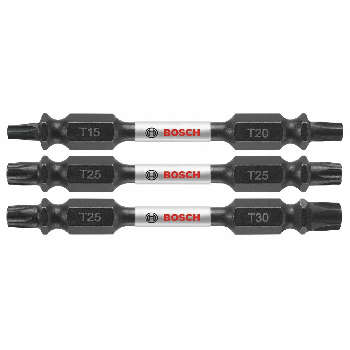 Bosch ITDETV2503 2.5" Torx Double-Ended Impact Tough Screwdriver Bit Set (3 Pack)