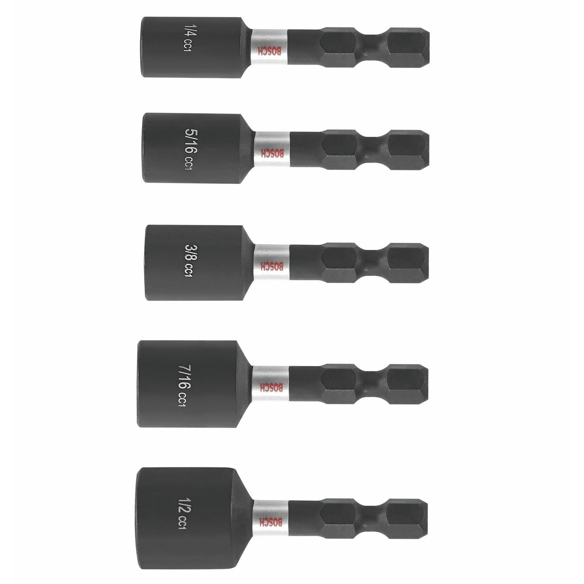 Bosch ITDNSV105 Driven 1-7/8" Impact Nutsetter Set for 1/4" Hex Impact Drivers (5 Pack)