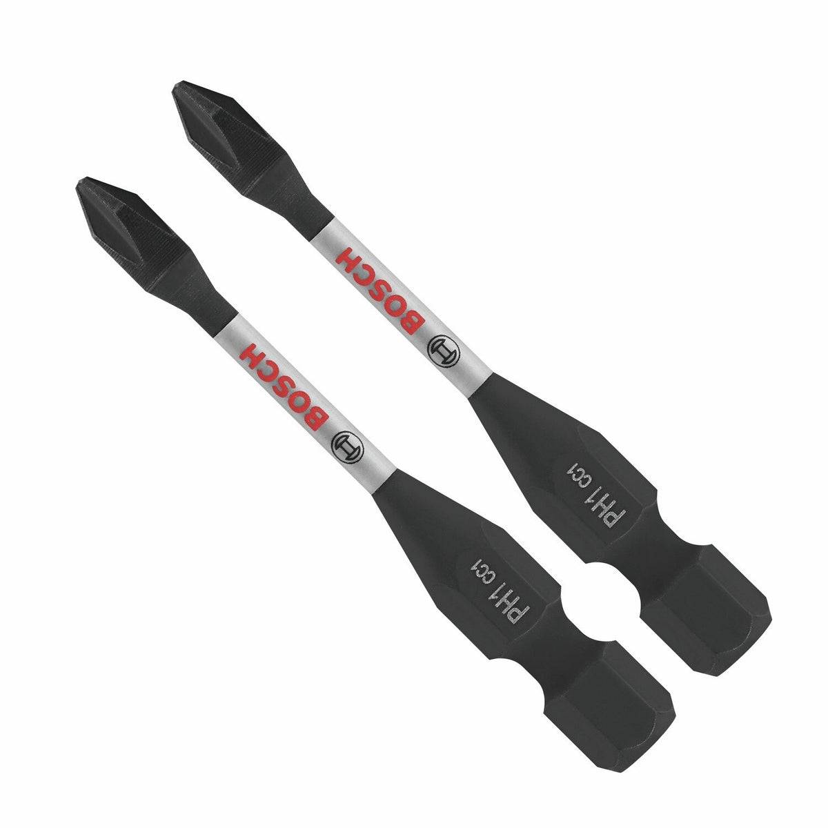 Bosch ITDPH1202 2" Driven Impact Phillips No 1 Power Bits with Magnetic Tips (2 Pack)