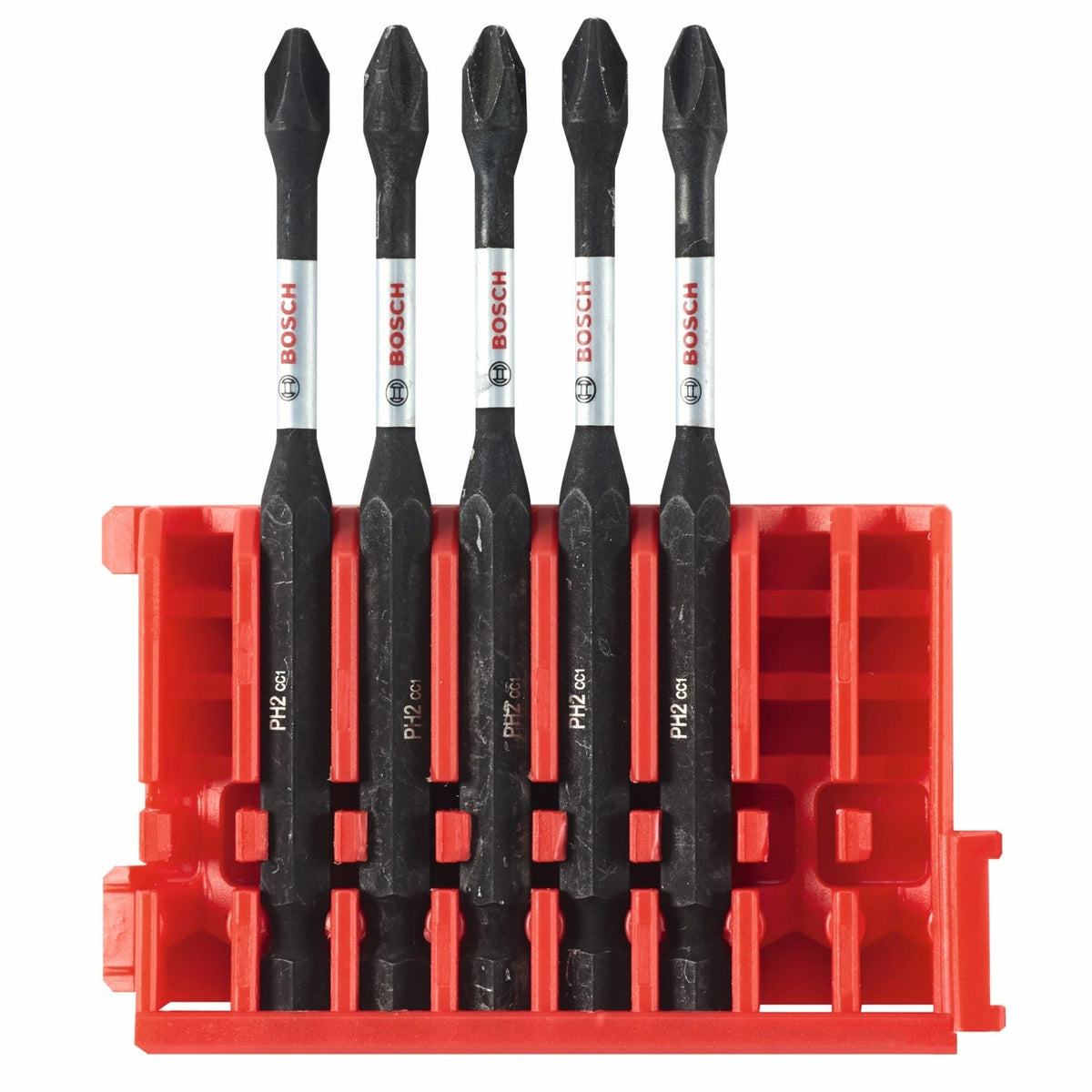 Bosch ITDPH23505C 3.5" Driven Phillips No 2 Power Bit with Clip for Custom Case System (5 Pack)