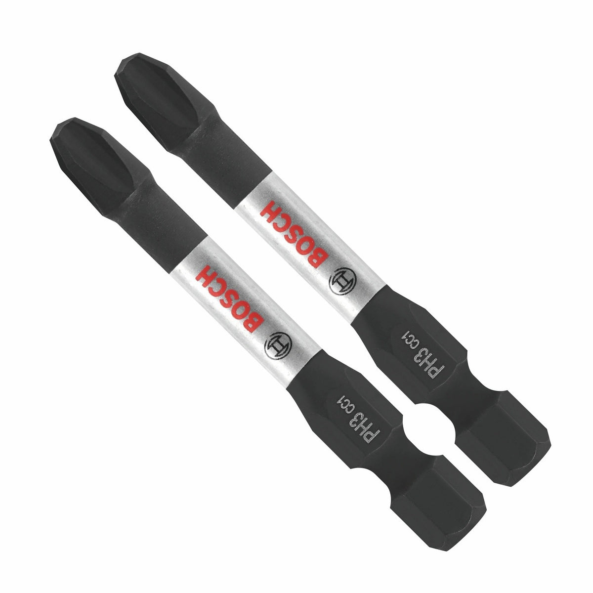 Bosch ITDPH3202 2" Driven Impact Phillips P3 Power Bits with Magnetic Tip (2 Pack)