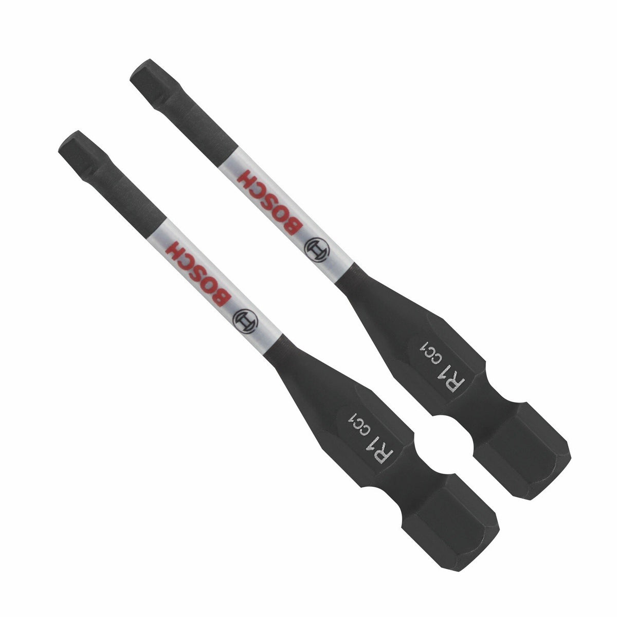 Bosch ITDSQ1202 2" Driven Impact Square 1 Insert Screwdriver Bits with 1/4" Hex Shank (2 Pack)