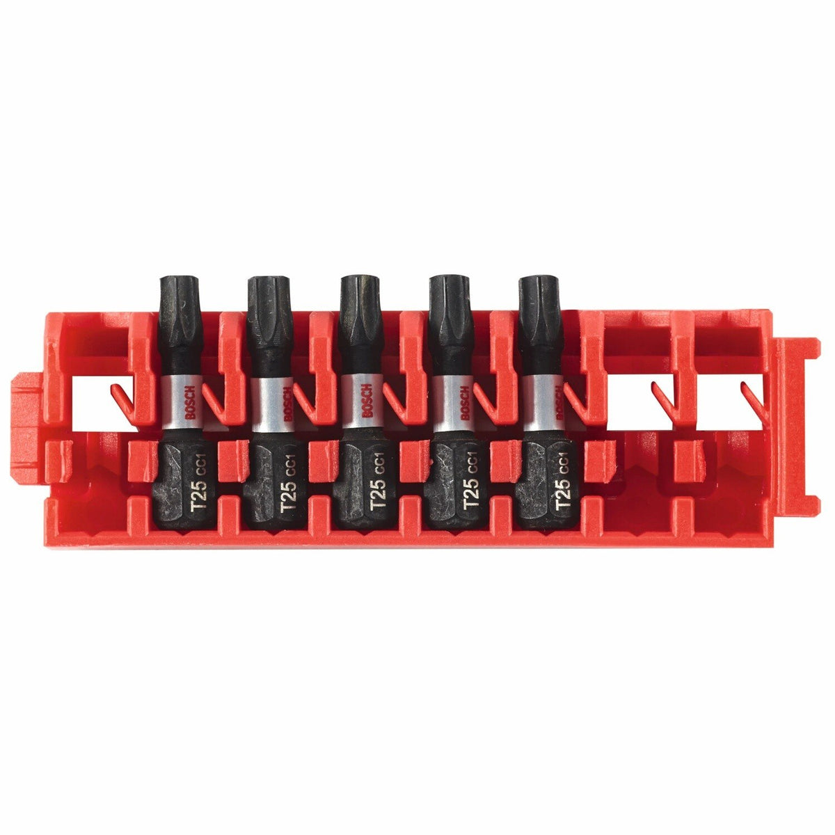 Bosch ITDT25105C 1" T25 Impact Torx Insert Bits with Clip for Custom Case System (5 Pack)