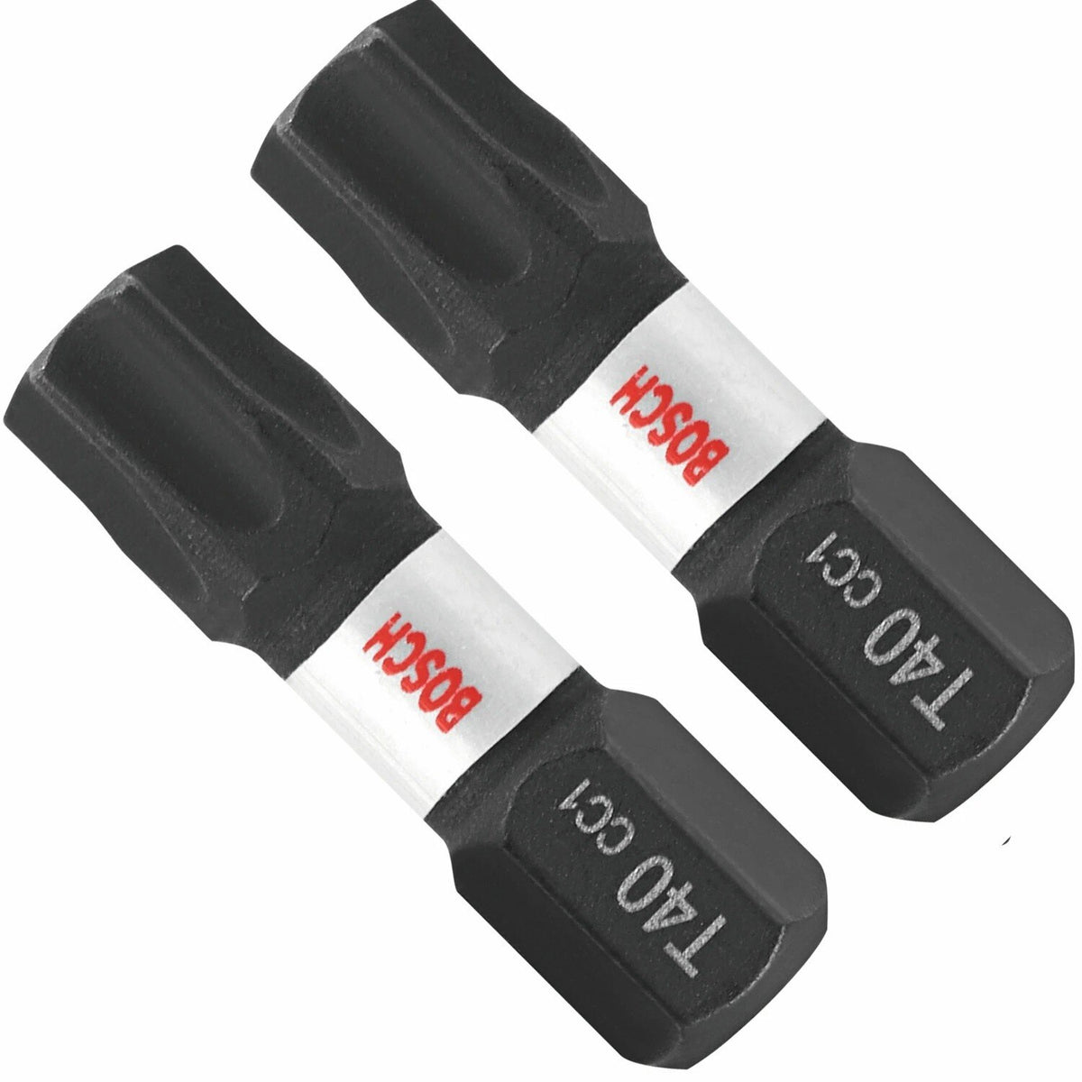 Bosch ITDT40102 Driven 1" Impact Torx T40 Insert Bits with 1/4" Hex Shank (2 Pack)