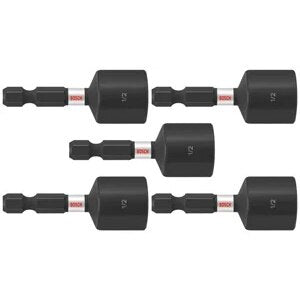 Bosch ITNS12B 1/2" x 1-7/8" Impact Tough Nutsetters for Impact Drivers (5 Pack)