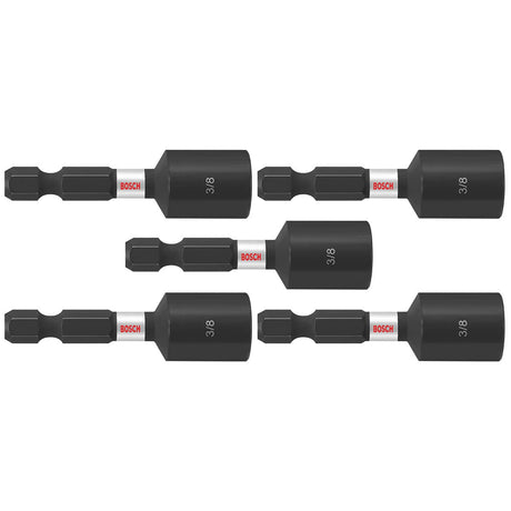 Bosch ITNS38B (5) Impact Tough 3/8 In. x 1-7/8 In. Nutsetters (Bulk Pack)