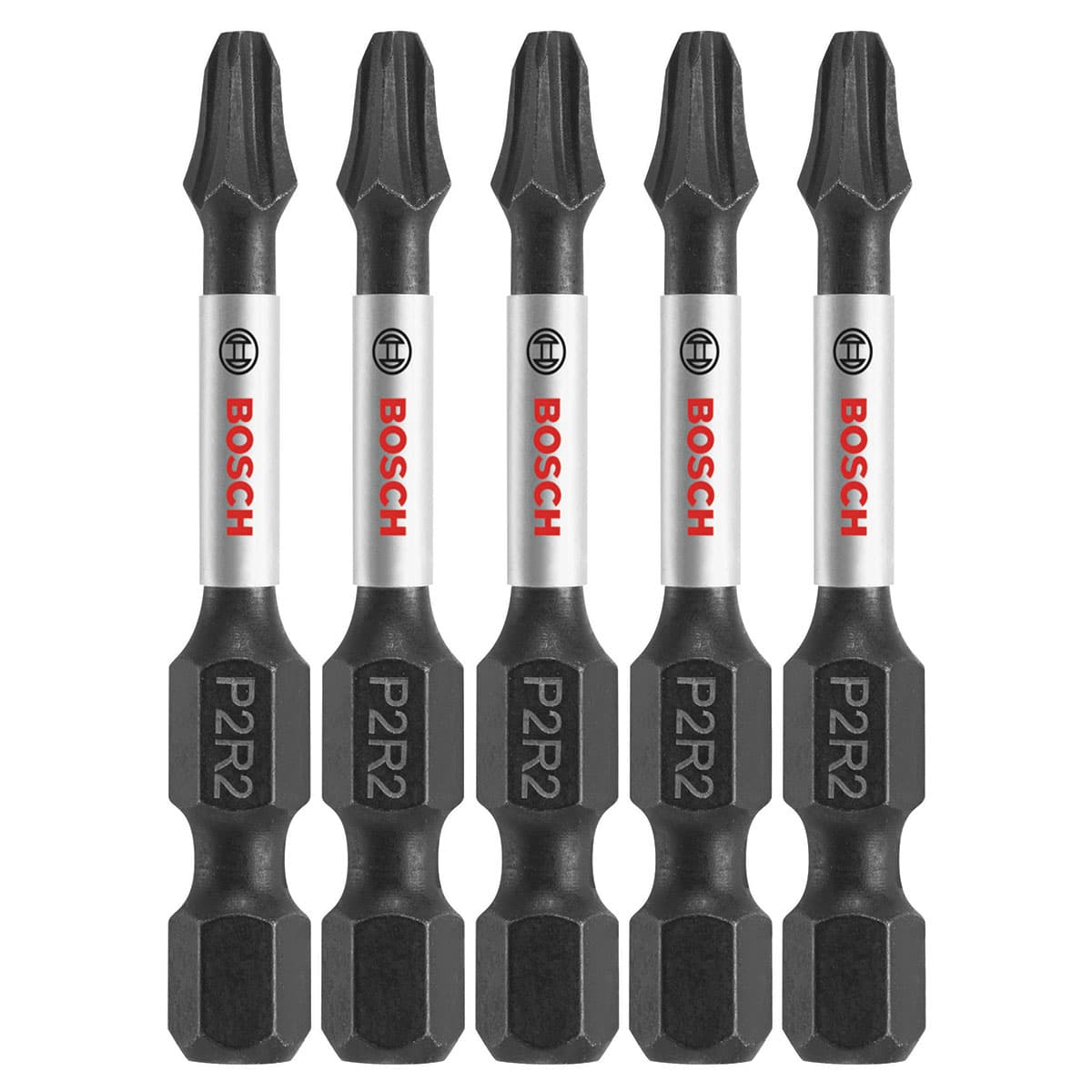 Bosch ITP2R2205 5 pc. Impact Tough 2 In. Phillips/Square #2 Power Bits