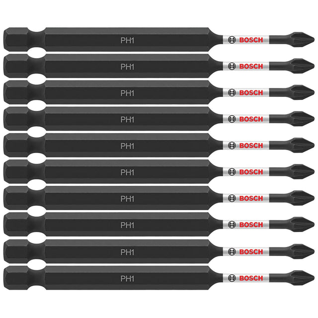Bosch ITPH135B 10-Pc Impact Tough 3.5" Phillips #1 Power Bits