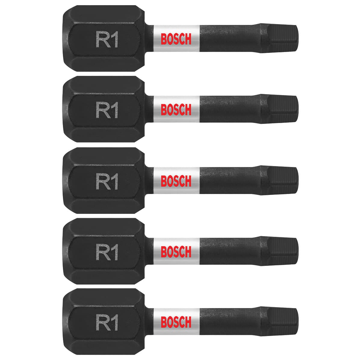 Bosch ITSQ1105 5 pc. Impact Tough 1 In. Square #1 Insert Bits