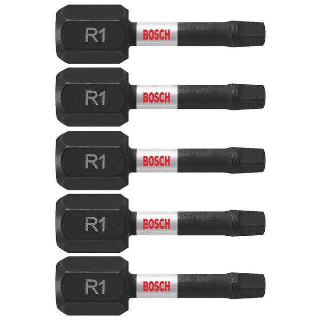 Bosch ITSQ1105 5 pc. Impact Tough 1 In. Square #1 Insert Bits