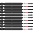 Bosch ITSQ135B 10-Pc Impact Tough 3.5" Square #1 Power Bits (Bulk Pack)