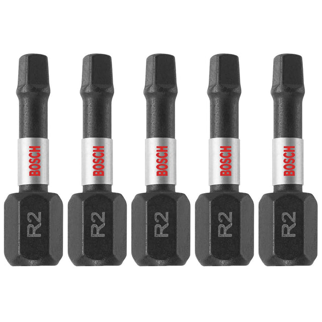 Bosch ITSQ2105 5 pc. Impact Tough 1 In. Square #2 Insert Bits