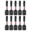 Bosch ITSQ21B 10 pc. Impact Tough 1 In. Square #2 Insert Bits (Bulk Pack)