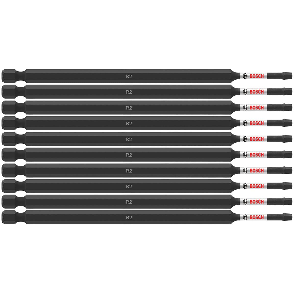 Bosch ITSQ26B 10 pc. Impact Tough 6 In. Square #2 Power Bits (Bulk Pack)