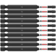 Bosch ITSQ335B 10-Pc Impact Tough 3.5" Square #3 Power Bits (Bulk Pack)