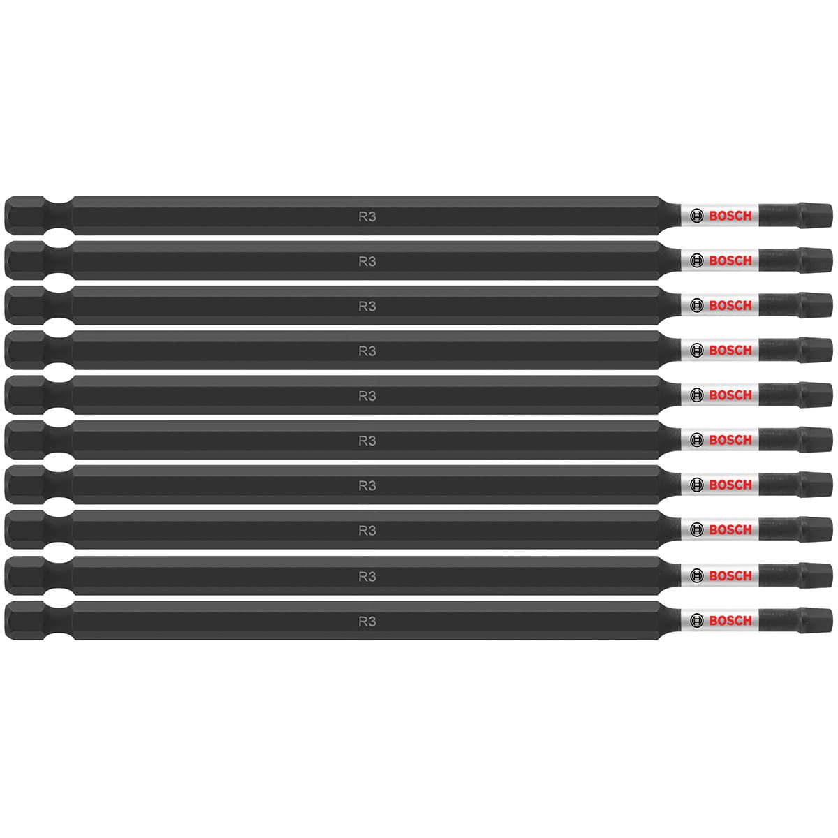 Bosch ITSQ36B 10 pc. Impact Tough 6 In. Square #3 Power Bits (Bulk Pack)