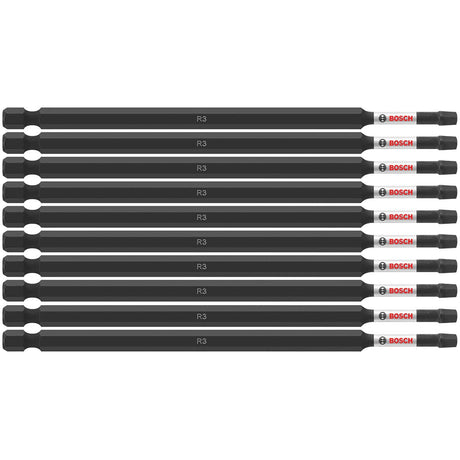 Bosch ITSQ36B 10 pc. Impact Tough 6 In. Square #3 Power Bits (Bulk Pack)